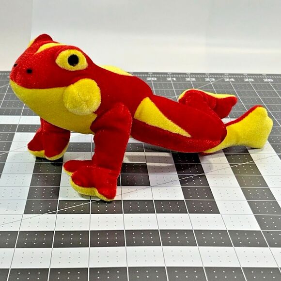 Red & Yellow Tree Frog Plush 15" Stuffed Animal Rain Forest Exotic Tropical - Picture 9 of 12